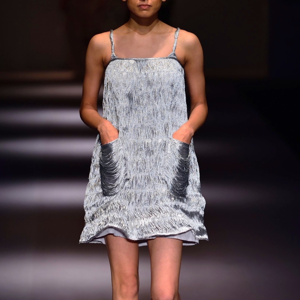 RimZim Dadu Silver Zari Dress